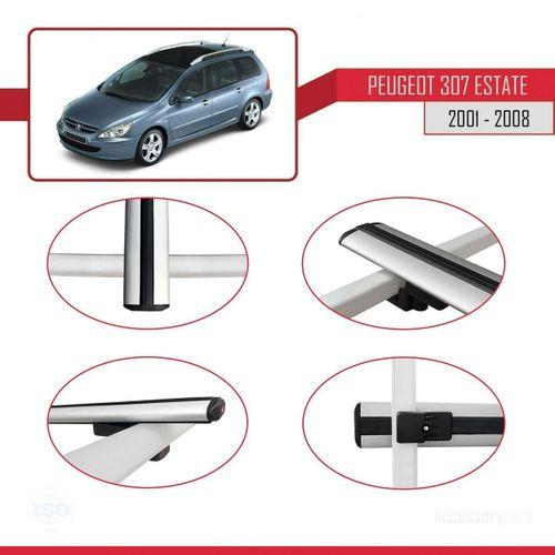 Peugeot 307 ESTATE 2001-2008 Arası ile uyumlu Basic Model Ara Atkı Tavan Barı GRİ 3 ADET