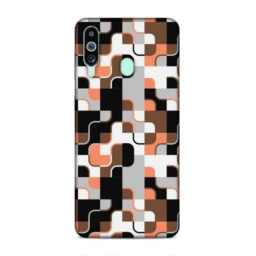 Samsung Galaxy M40 Uyumlu Kılıf Insomnia (47) Crystal Flex Kılıf Siyah Portakal