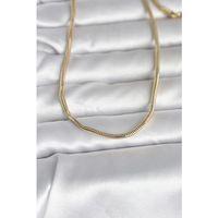 CM 14K Gold Renk Yılan Zincir Model 60 cm Kadın Kolye