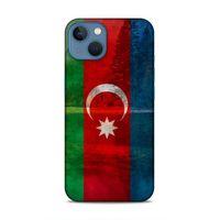 Apple iPhone 13 Uyumlu Kılıf Azarbaijan (43) Thin Fit Kılıf Bayrak Manzara