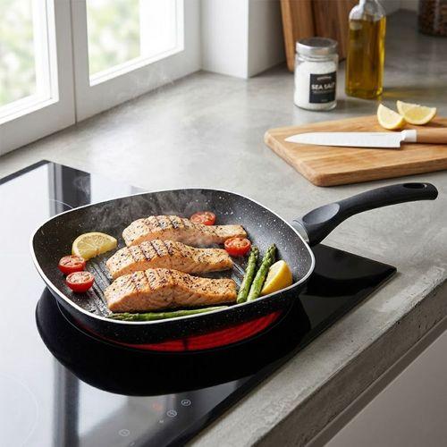 Granit Kaplamalı Tek Saplı Grill Tava