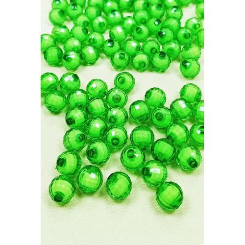 Dünya Boncuk İçten Boncuklu Bileklik Çanta Boncuğu 10 mm 50 gr Yeşil - BNC460