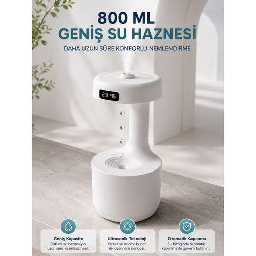 Ters Akan Su Damlası Nemlendirici 800 Ml Sessiz Ultrasonik Oda Nemlendirici