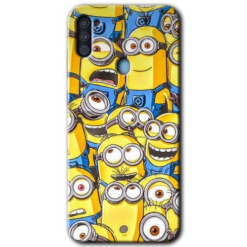 Samsung Galaxy M11 Kılıf Baskılı Kapak - Minion Ordusu +Tam Ekran Koruyucu