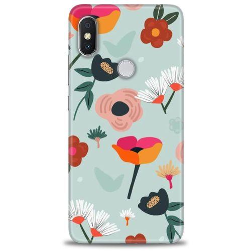 Xiaomi Redmi Note 6 Pro Kılıf HD Baskılı Kılıf - Çiçekli Dallar + Tam Ekran Koruyucu