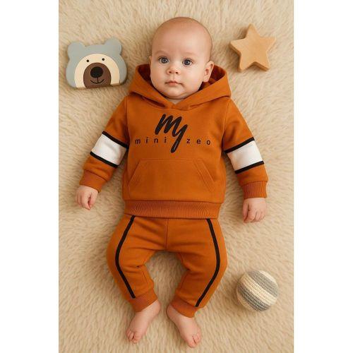 Mini Zeo Desenli Pamuklu 2'li Erkek Bebek Takımı