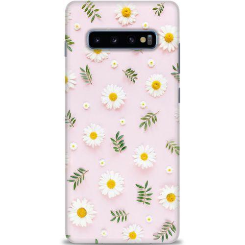 Samsung Galaxy S10 Plus Kılıf HD Baskılı Kılıf - Papatyalar + Tam Ekran Koruyucu
