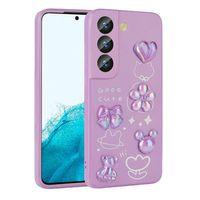 Galaxy S21 FE Kılıf Kabartma Figürlü Parlak Zore Toys Silikon Kapak