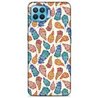 Oppo Reno 4 Lite Kılıf Desenli Özel Seri Tüyler (36) Glitter Kılıf