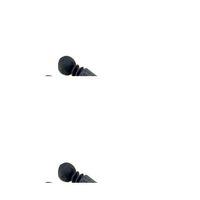 Antika Tarz Dekoratif Pirinç Misket Pencere Kolu - 165x32 Mm, Oksit