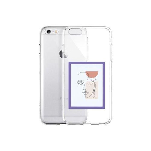 iPhone 6 / 6s Line Art Window Şeffaf Telefon Kılıfı