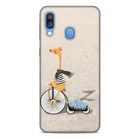 Samsung Galaxy A40 Kılıf FunnyMaX (17) Tasarım Kılıf Bej Zürafa