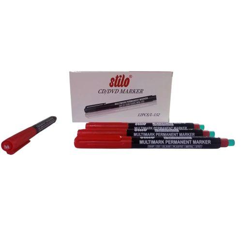 STİLO SİLGİLİ ASETAT KALEMİ - KIRMIZI ( Üç Adet )