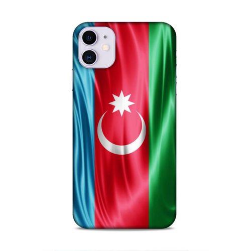 Apple Iphone 11 Uyumlu Kılıf Azarbaijan (36) Glitter Kılıf Tam Bayrak