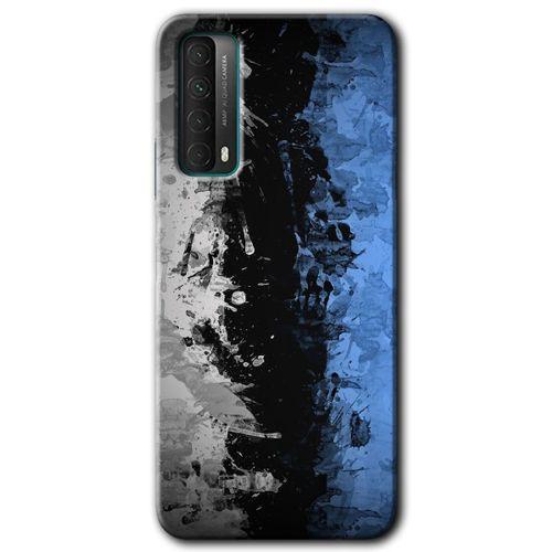 MRCİLETİSİM Huawei P Smart 2021 Kılıf HD Desen Baskılı Arka Kapak + Temperli Cam - Abstract Wallpaper