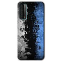 MRCİLETİSİM Huawei P Smart 2021 Kılıf HD Desen Baskılı Arka Kapak + Temperli Cam - Abstract Wallpaper