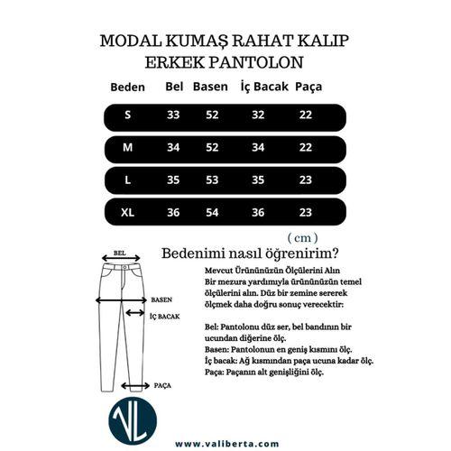 Modal Kumaş Rahat Kalıp Düz Paça Jogger Erkek Pantolon - Bej