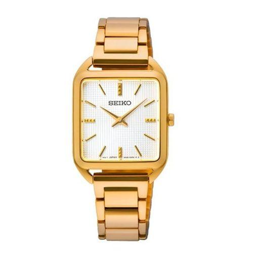Seiko SWR078P1 Quartz Çelik Altın Rengi Beyaz Kadran 26 mm Kadın Kol Saati