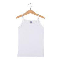 Kız Çocuk Çocuk Ribana Biyeli Pamuk İp Askılı 3 Lü Atlet Berrak-2520