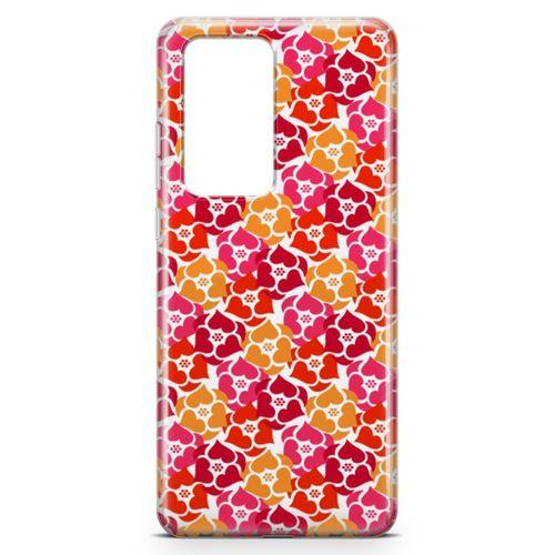 Huawei P40 Pro Kılıf Sevimli Kalpler Arka Kapak Koruma Desenli Full Koruyucu