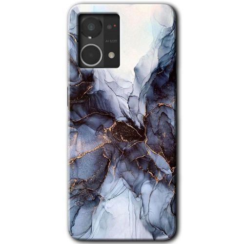 MRCİLETİSİM Oppo Reno 7 4G Kılıf HD Desen Baskılı Arka Kapak+Temperli Cam - Otantik Mermer