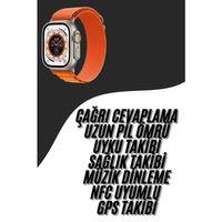 Ultra Max Kordon Kilitli Akıllı Saat Amoled Ekran Titreşimli Çağrı Cevaplayabilen