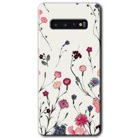 Potkal Hediye Fabrikası Samsung Galaxy S10 Kılıf HD Desen Baskılı Arka Kapak - Mat Çiçek