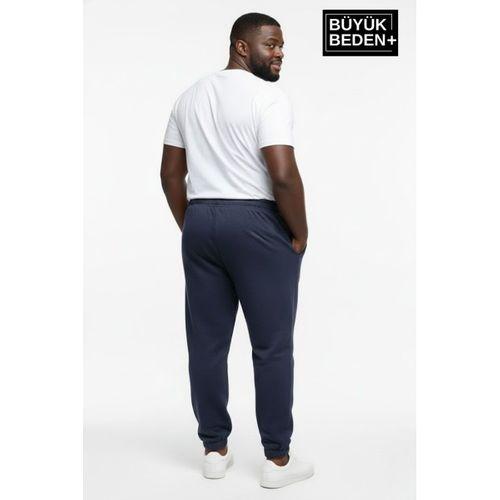 Erkek Büyük Beden BROOKLYN Baskılı Paça Lastikli Rahat Kesim Jogger İnce Eşofman Altı SPR26BEA951-2