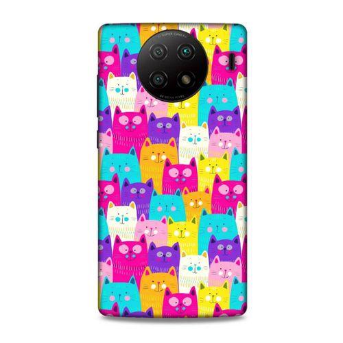 Lopard Xiaomi Redmi Note 9 5g Uyumlu Kılıf Kediler (34) Slim Armor Kılıf Rengarenk