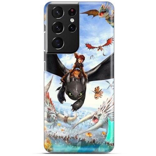 Samsung Galaxy S21 Ultra Kılıf Dragons (32) Soft Silikon Kılıf Ejderhanı Nasıl Eğitirsin