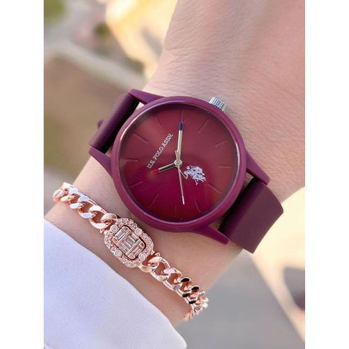 U.S.POLO ASSN Silikon Kordon 3 Atm Suya Dayanıklı Spor Kadın Kol Saati USPA.2089.B05