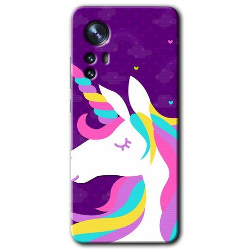 Potkal Hediye Fabrikası Xiaomi Mi 12 Kılıf HD Desen Baskılı Arka Kapak - Unicorn Sleep