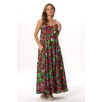 Askılı Viskon Suzan Uzun Yazlık Elbise Soyut Siyah Syt syh