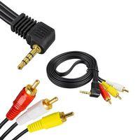 Fully G-523A 3.5 mm Stereo Erkek / 3 RCA 1.5 Metre Uzun Jack Uydu Alıcısı AV Kablo