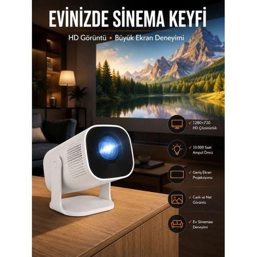 Taşınabilir Sinema Oyun Projektörü Akıllı Projeksiyon Android 11 Yeni Nesil