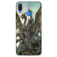 Huawei Psmart 2019 Kılıf Dragons (35) Fit Design Kılıf 9 Başlı Ejderha