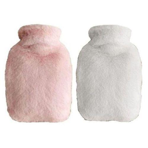 Sıcak Su Torbası 2 Adet,Yan Cepli Peluş Termofor 27X17X2Cm  750Ml