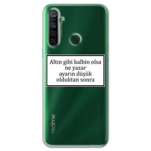 Realme 5i Kılıf HD Yazı Baskılı Silikon Arka Kapak - Yazı 3