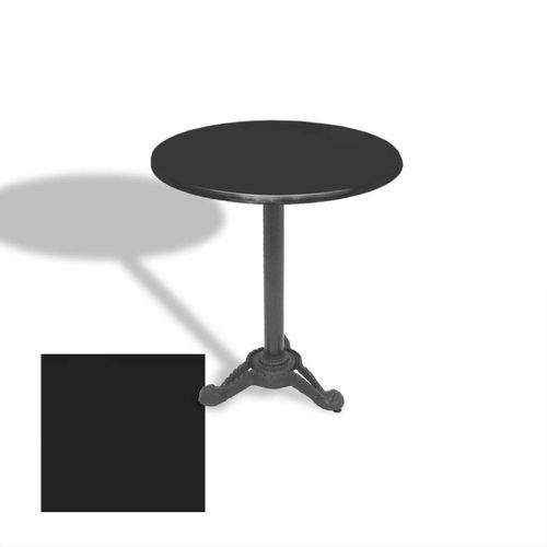 Dockers Çipa Döküm Ayak Yuvarlak Masa Çap 70cm - (Werzalit, Wermodin ve Allzalit Tabla) - Siyah
