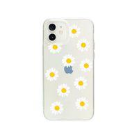 iPhone 12 Mini Bahar Papatyaları Desenli Premium Şeffaf Silikon Kılıf