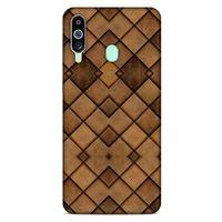 Samsung Galaxy M40 Kılıf Patchwork (26) Tpu Silikon Kılıf Açık Kahverengi