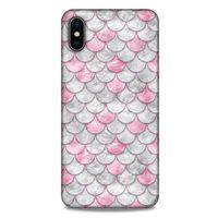 Mermer Desenli (30) Tema Silicone Case Toz Pembe Apple iPhone XS Max Kılıf