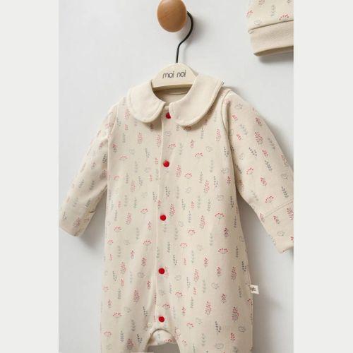 Moi Noi Moi Noi Kokina Şapkalı Tulum MNB1259 Bej