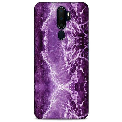 Mermer Desenli (18) Tema Telefon Kılıfları Mor Oppo A5 2020 Kılıf