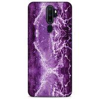 Mermer Desenli (18) Tema Telefon Kılıfları Mor Oppo A5 2020 Kılıf