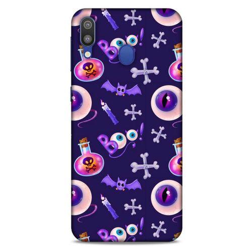 Samsung Galaxy M20 Uyumlu Kılıf Mor Delisi (21) Koruyucu Kapak Göz
