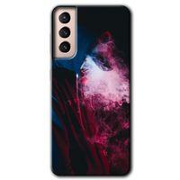 Samsung Galaxy S21 Kılıf HD Desen Baskılı Arka Kapak - Smoke-Man