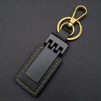 Siyah Gold Deri Metal Anahtarlık