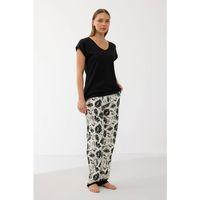 Anıl 11709 Kadın Kısa Kol Tencel Kumaş Desenli Pijama Takımı