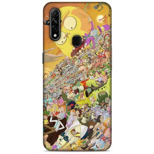 Oppo A31 Uyumlu Kılıf Rick And Morty (37) Silicone Cover Slick Morty
